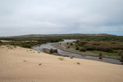 sandy bank next to the santa maria river